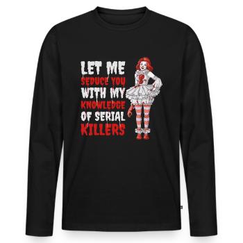 Let Me Seduce You Crime Series Gift - Men's Premium Organic Long Sleeve Shirt - black - Front - Nico (187cm)