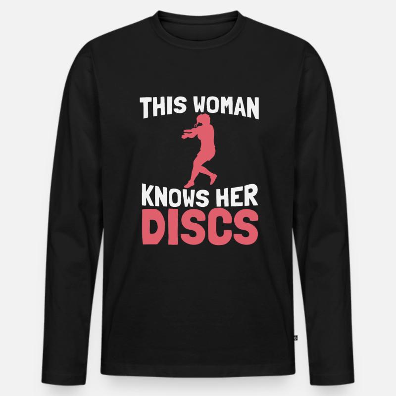 Frisbee Golf - Männer Premium Bio Langarmshirt - Schwarz