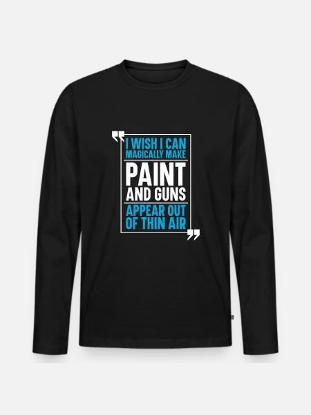 Paintball - Men's Premium Organic Long Sleeve Shirt - black