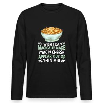 Mac N Cheese - Männer Premium Bio Langarmshirt - Schwarz - Vorne - Nico (187cm)