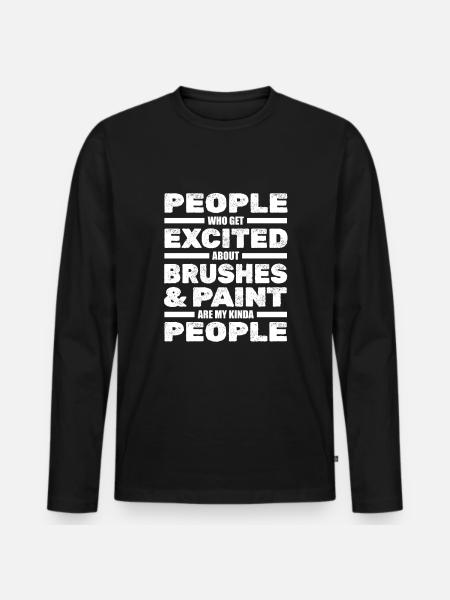 Painter Varnisher Journeyman Master Painter - Men's Premium Organic Long Sleeve Shirt - black