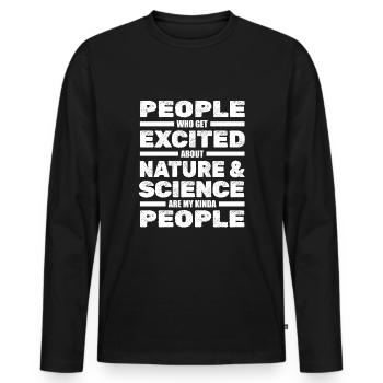 Physik Physiker - Männer Premium Bio Langarmshirt - Schwarz - Vorne - Nico (187cm)