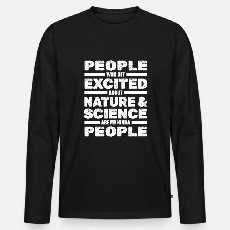 Physik Physiker - Männer Premium Bio Langarmshirt - Schwarz