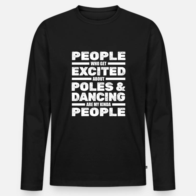 Pole Dancing Pole Fitness - Männer Premium Bio Langarmshirt - Schwarz