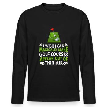 Golf Golfer Golfer Golfer Golf Course - Men's Premium Organic Long Sleeve Shirt - black - Front - Nico (187cm)
