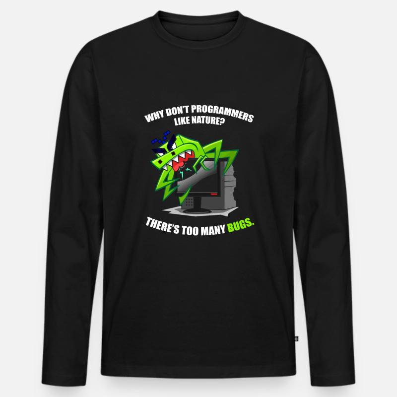 Programmierer Coder Software Entwickler - Männer Premium Bio Langarmshirt - Schwarz