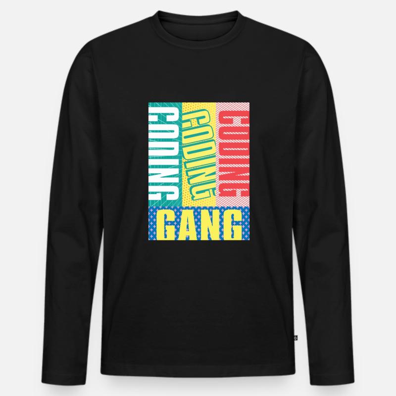 Programmer Coder Software Developer - Men's Premium Organic Long Sleeve Shirt - black