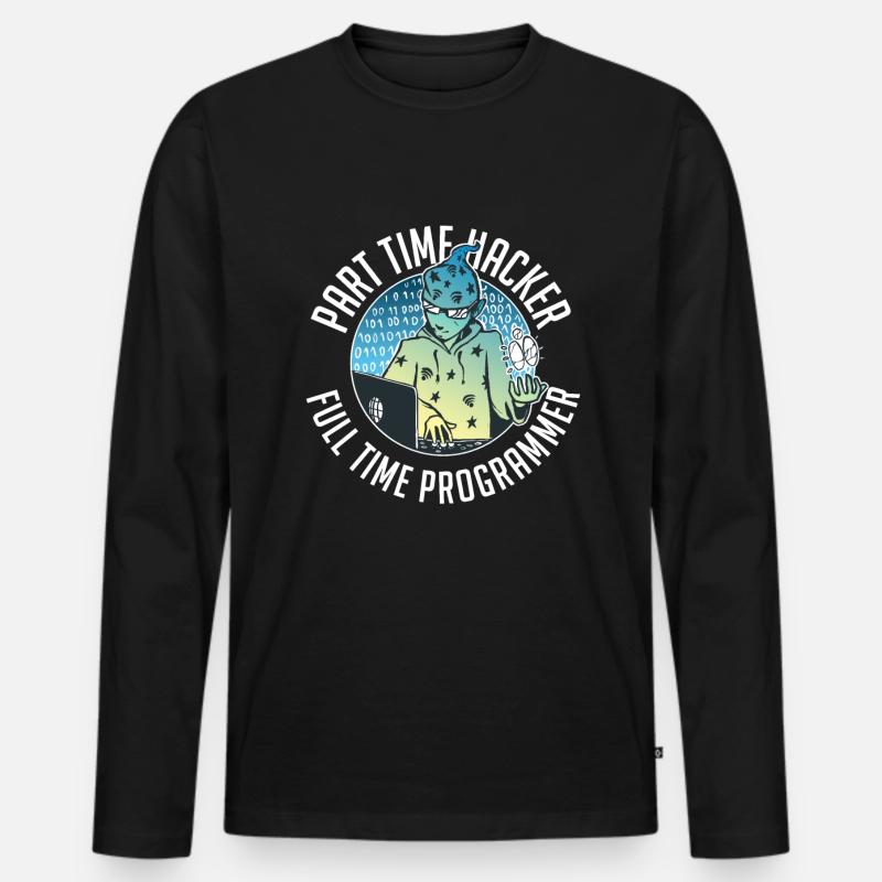 Programmer Coder Software Developer - Men's Premium Organic Long Sleeve Shirt - black