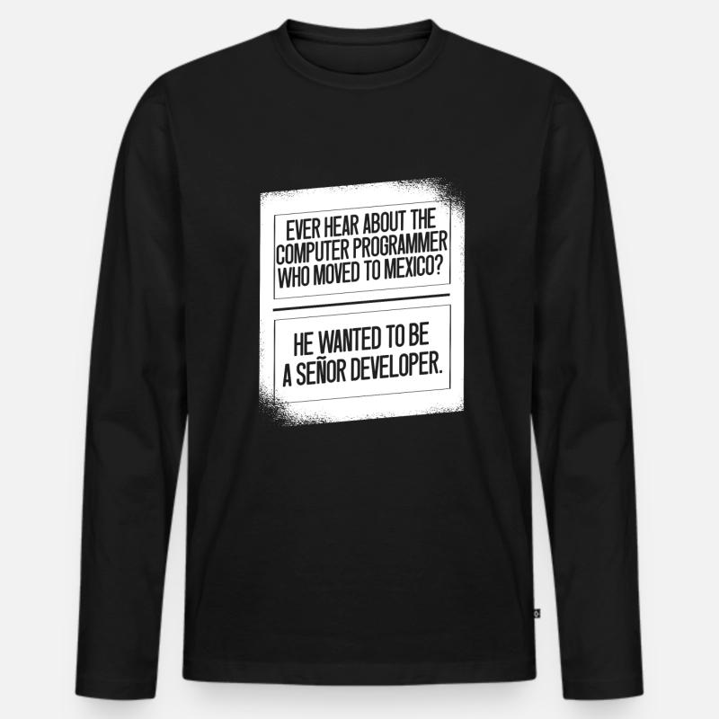 Programmierer Coder Software Entwickler - Männer Premium Bio Langarmshirt - Schwarz