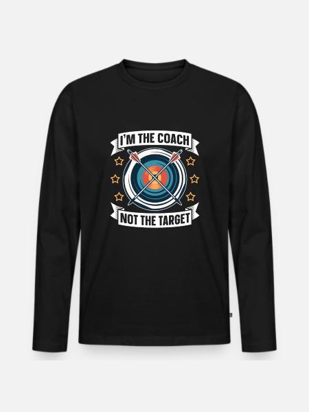 Archer Archery Arrow Archery Archery - Men's Premium Organic Long Sleeve Shirt - black