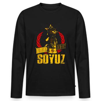Sojus Raumschiff - Männer Premium Bio Langarmshirt - Schwarz - Vorne - Nico (187cm)