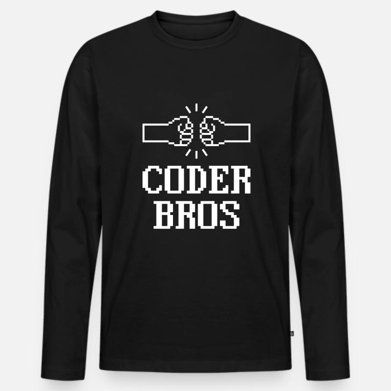 Programmierer Coder Software Entwickler - Männer Premium Bio Langarmshirt - Schwarz