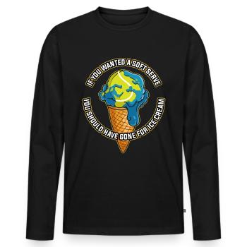 Si vous vouliez un cadeau de tennis Soft Serve - T-shirt manches longues Premium bio Homme - noir - Devant - Nico (187cm)