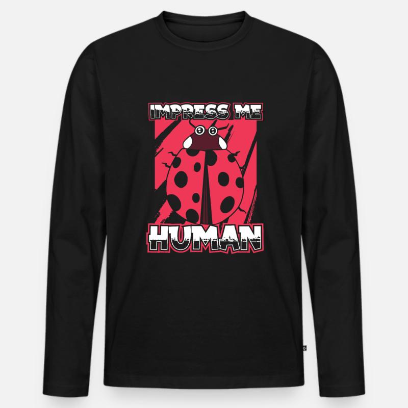 Marienkäfer Modschegiebchen Mariechenkäfer - Männer Premium Bio Langarmshirt - Schwarz