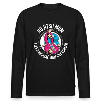 Jiu Jitsu Maman Jiu Jitsu Cadeau - T-shirt manches longues Premium bio Homme - noir - Devant - Nico (187cm)