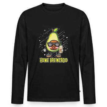 Hobby Brewer Beer Craft Beer Home Brewing - Men's Premium Organic Long Sleeve Shirt - black - Front - Nico (187cm)
