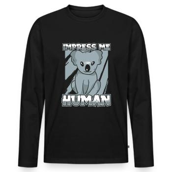 Koala Koala Bear - Men's Premium Organic Long Sleeve Shirt - black - Front - Nico (187cm)