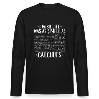 Mathe Mathematik - Männer Premium Bio Langarmshirt - Schwarz - Vorne - Nico (187cm)