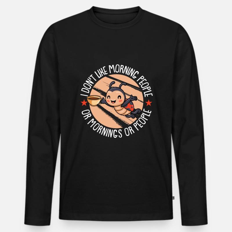 Ladybug Modschegiebchen Mariechenkäfer - T-shirt manches longues Premium bio Homme - noir