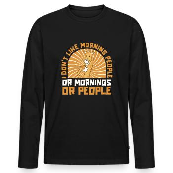 Giraffe Afrika Savanne Safari - Männer Premium Bio Langarmshirt - Schwarz - Vorne - Nico (187cm)