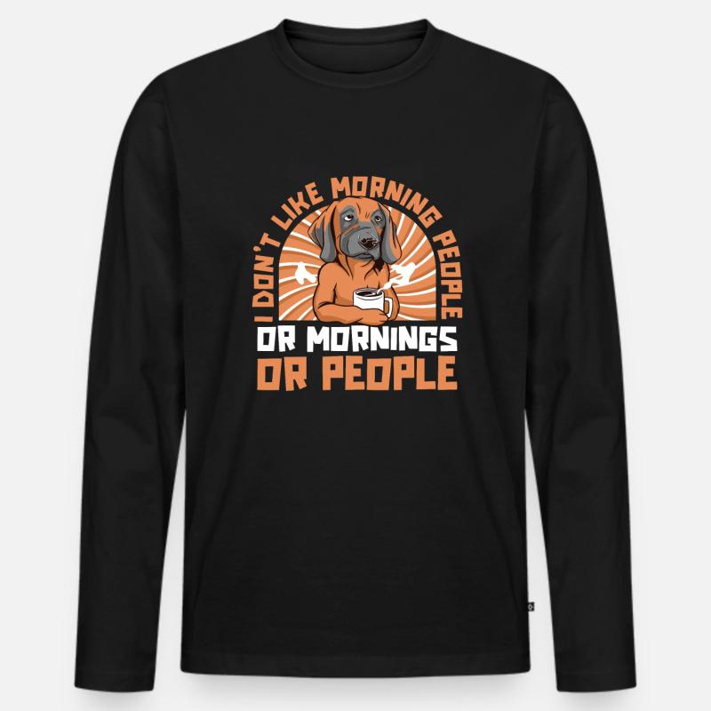 Deutsche Dogge Hund - Männer Premium Bio Langarmshirt - Schwarz