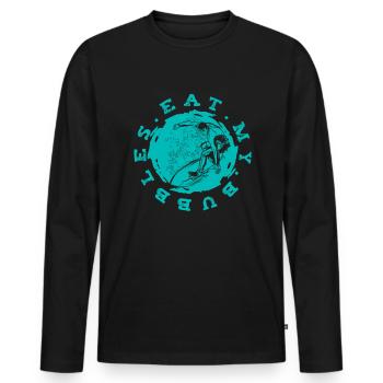 Surf Surfer Surfer - T-shirt manches longues Premium bio Homme - noir - Devant - Nico (187cm)