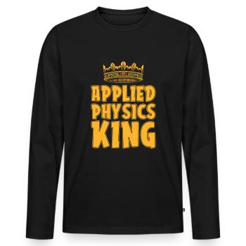 Physik Physiker - Männer Premium Bio Langarmshirt - Schwarz - Vorne - Nico (187cm)