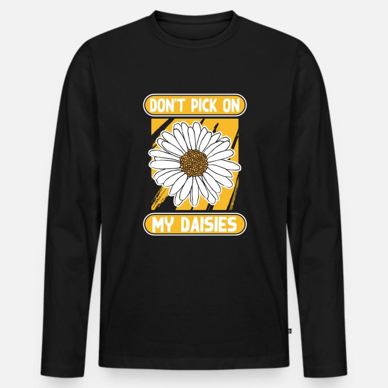 Hobbygärtner Garten Gärtner Gänseblume - Männer Premium Bio Langarmshirt - Schwarz