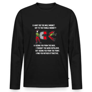 Physik Physiker - Männer Premium Bio Langarmshirt - Schwarz - Vorne - Nico (187cm)