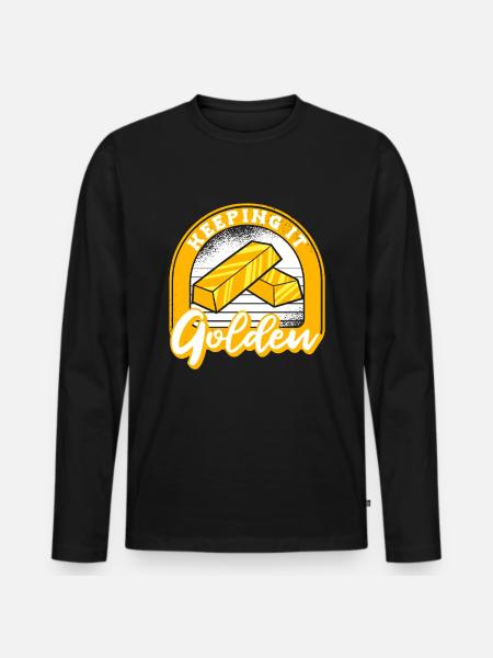 Gold Mining Gold Mine - Men's Premium Organic Long Sleeve Shirt - black