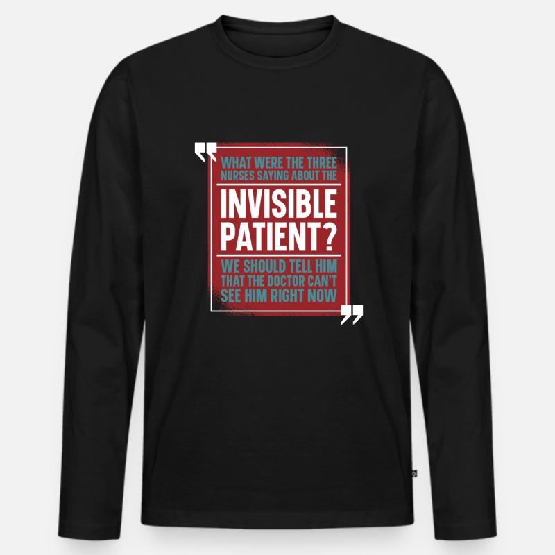 Krankenschwester - Männer Premium Bio Langarmshirt - Schwarz