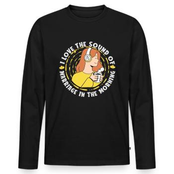 Tontechniker Sound Audio Engineer - Männer Premium Bio Langarmshirt - Schwarz - Vorne - Nico (187cm)