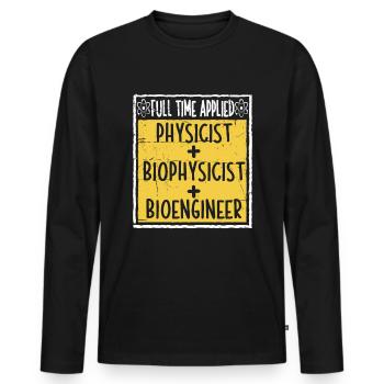 Physik Physiker - Männer Premium Bio Langarmshirt - Schwarz - Vorne - Nico (187cm)