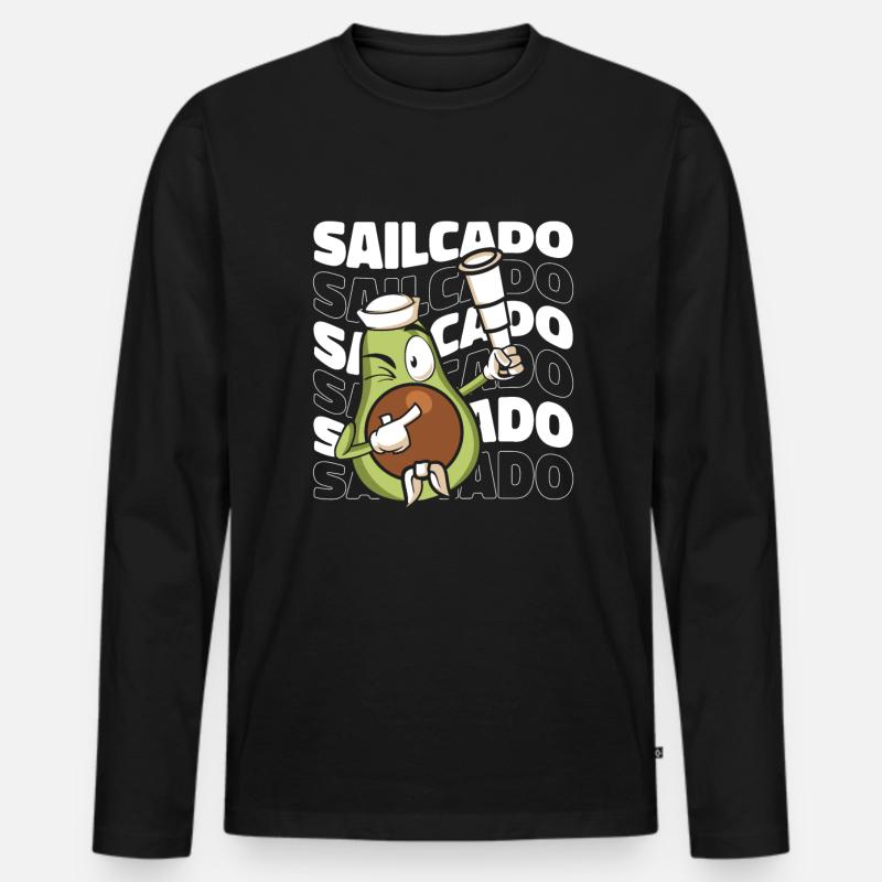 Seglen Segelboot Segler - Männer Premium Bio Langarmshirt - Schwarz