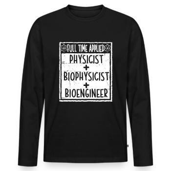 Physik Physiker - Männer Premium Bio Langarmshirt - Schwarz - Vorne - Nico (187cm)
