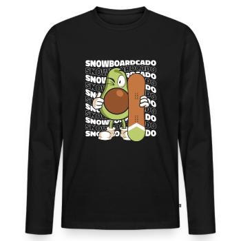 Snowboard Snowboarder Snowboarding - Men's Premium Organic Long Sleeve Shirt - black - Front - Nico (187cm)
