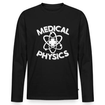 Physik Physiker - Männer Premium Bio Langarmshirt - Schwarz - Vorne - Nico (187cm)