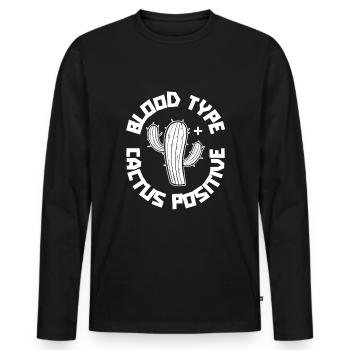 Cactus arbuste Cactus piquant jardinier de jardin - T-shirt manches longues Premium bio Homme - noir - Devant - Nico (187cm)