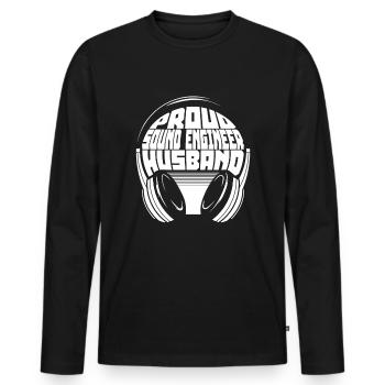 Tontechniker Sound Audio Engineer - Männer Premium Bio Langarmshirt - Schwarz - Vorne - Nico (187cm)