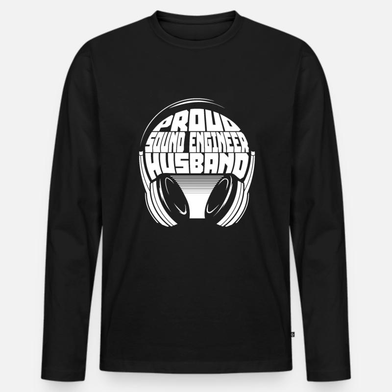 Tontechniker Sound Audio Engineer - Männer Premium Bio Langarmshirt - Schwarz