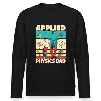 Physik Physiker - Männer Premium Bio Langarmshirt - Schwarz - Vorne - Nico (187cm)