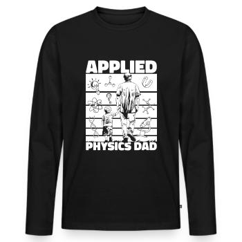 Physik Physiker - Männer Premium Bio Langarmshirt - Schwarz - Vorne - Nico (187cm)