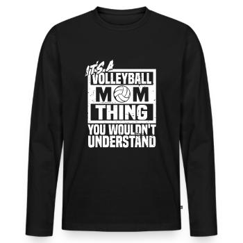 Volleyball Beach Volleyball - Men's Premium Organic Long Sleeve Shirt - black - Front - Nico (187cm)