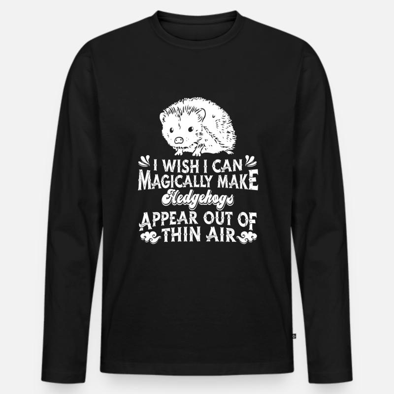 Igel - Männer Premium Bio Langarmshirt - Schwarz