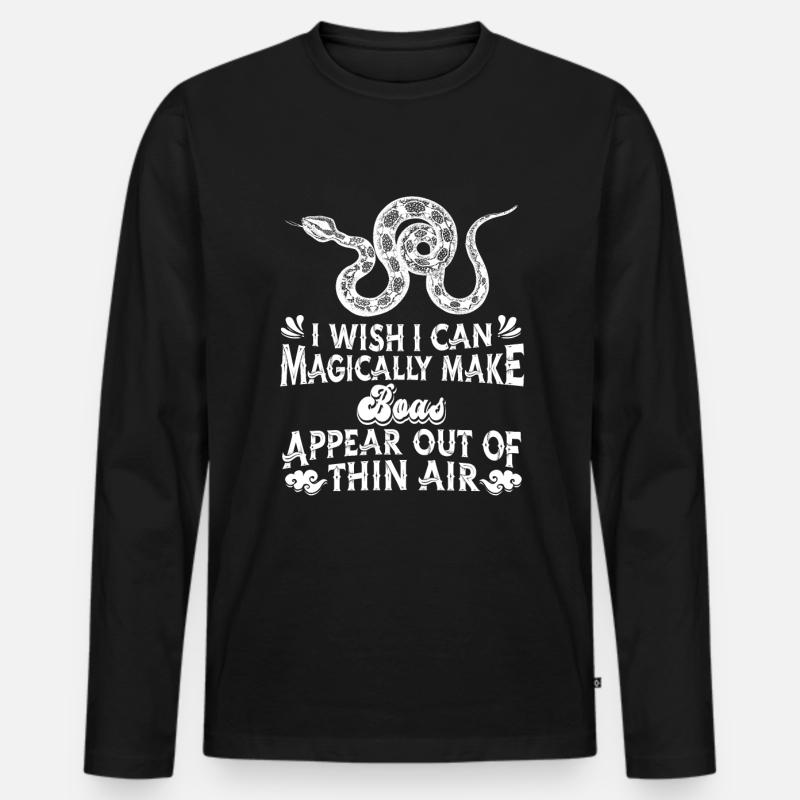 Boa Constrictor Schlange - Männer Premium Bio Langarmshirt - Schwarz