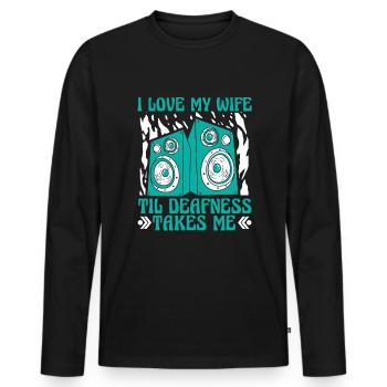 Tontechniker Sound Audio Engineer - Männer Premium Bio Langarmshirt - Schwarz - Vorne - Nico (187cm)