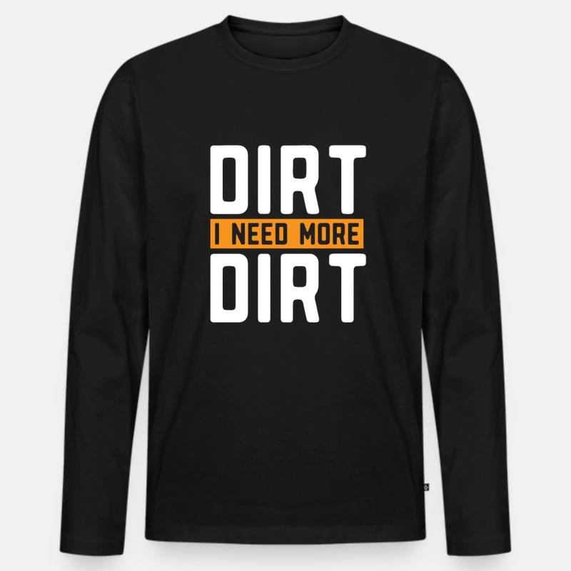 Schürfer - Männer Premium Bio Langarmshirt - Schwarz