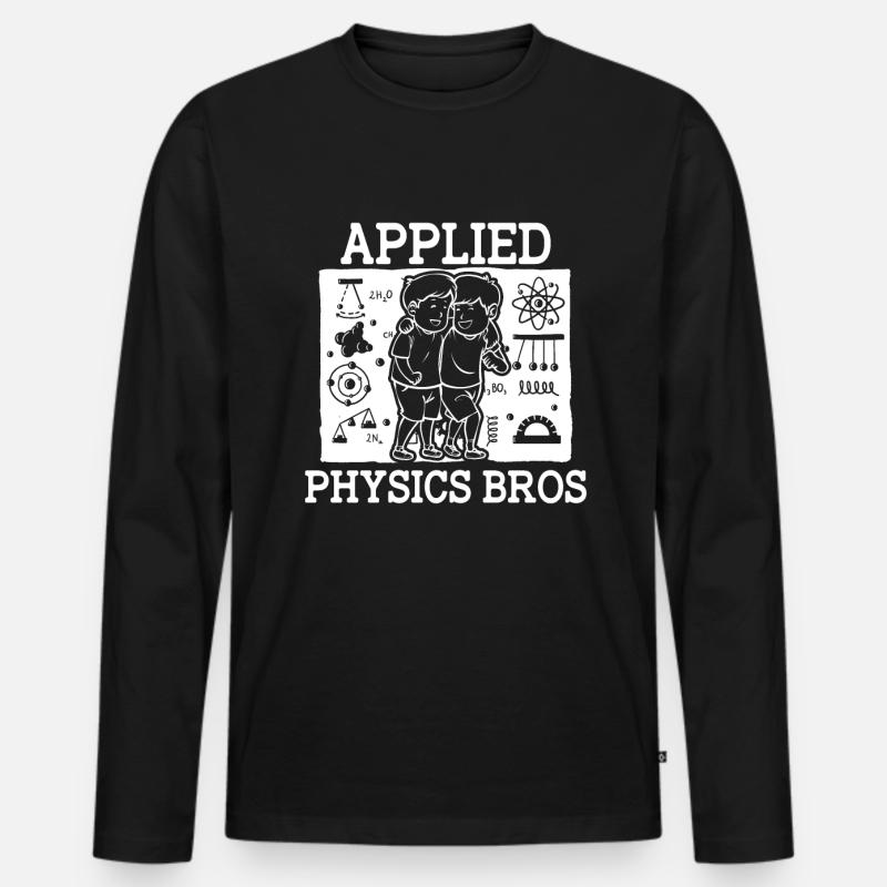 Physik Physiker - Männer Premium Bio Langarmshirt - Schwarz