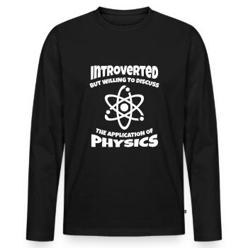 Physik Physiker - Männer Premium Bio Langarmshirt - Schwarz - Vorne - Nico (187cm)
