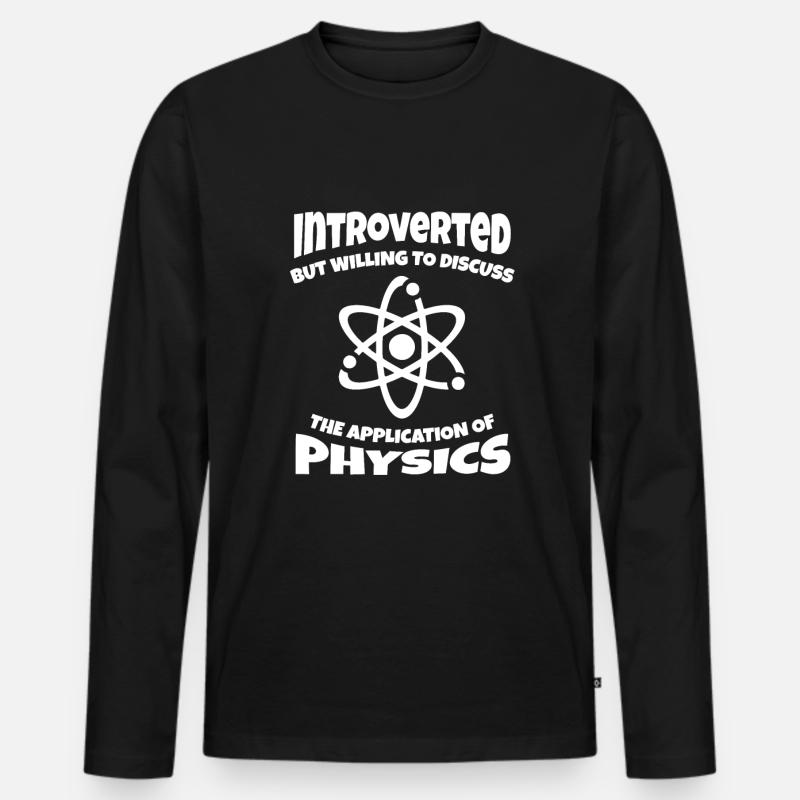 Physik Physiker - Männer Premium Bio Langarmshirt - Schwarz
